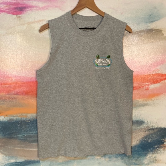 🔥EC🔥F/B Ron Jon Surf Shop Cotton Blend Crewneck Tank Top Shirt. - Picture 2 of 6